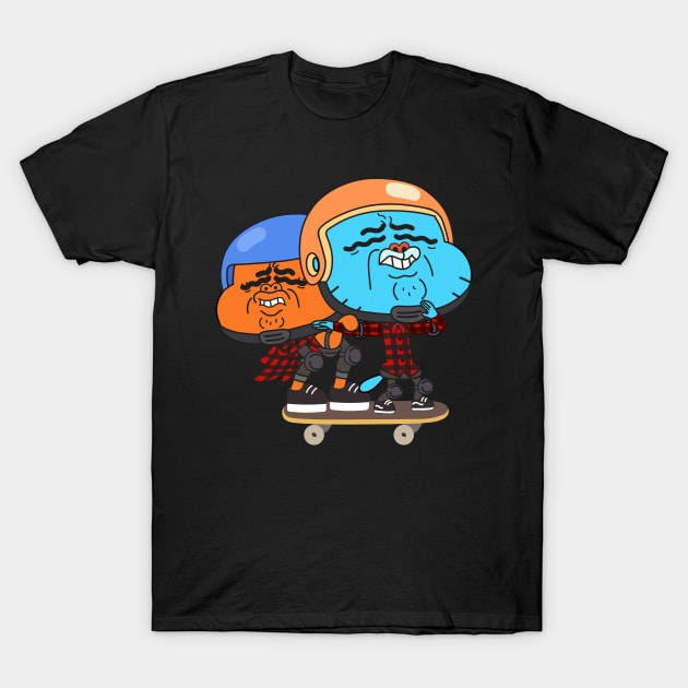 Gumball Darwin skate T-Shirt by Plushism